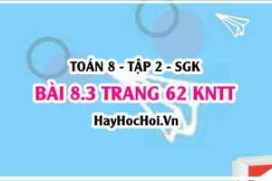 Bài 8.3 trang 62 Toán 8 Tập 2 Kết nối tri thức